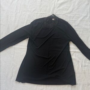 Chic Black Lace Collar Blouse